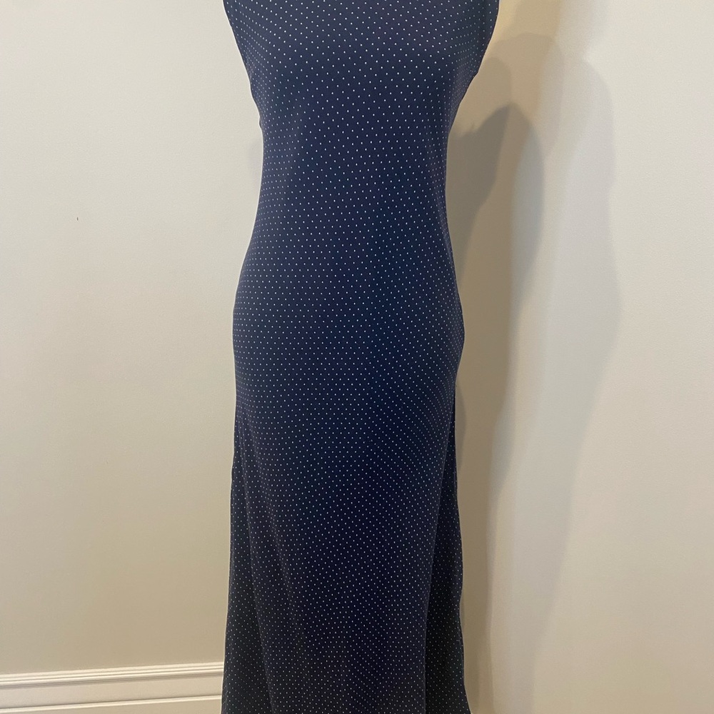 Liz Claiborne Navy and White Maxi Dress